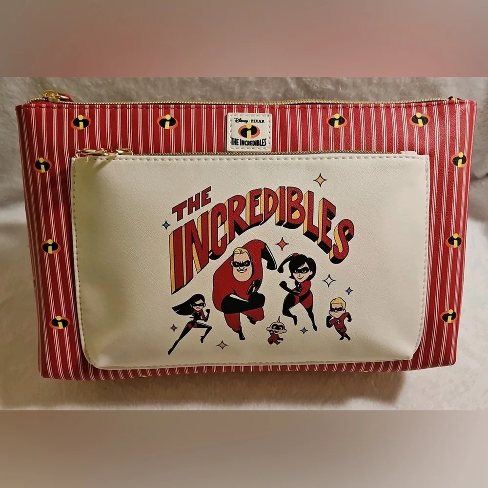 Disney Pixar The Incredibles Primark Travel Toiletry Bag Double Zipper NWT